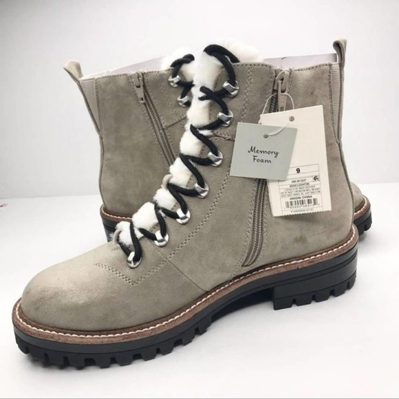 a new day Shoes - A New Day Leighton Sherpa Tongue Hiking Boots Taupe 5.5